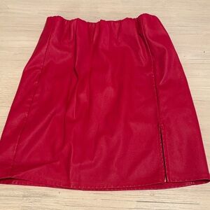 Better Be Vibrant Red Pencil Skirt